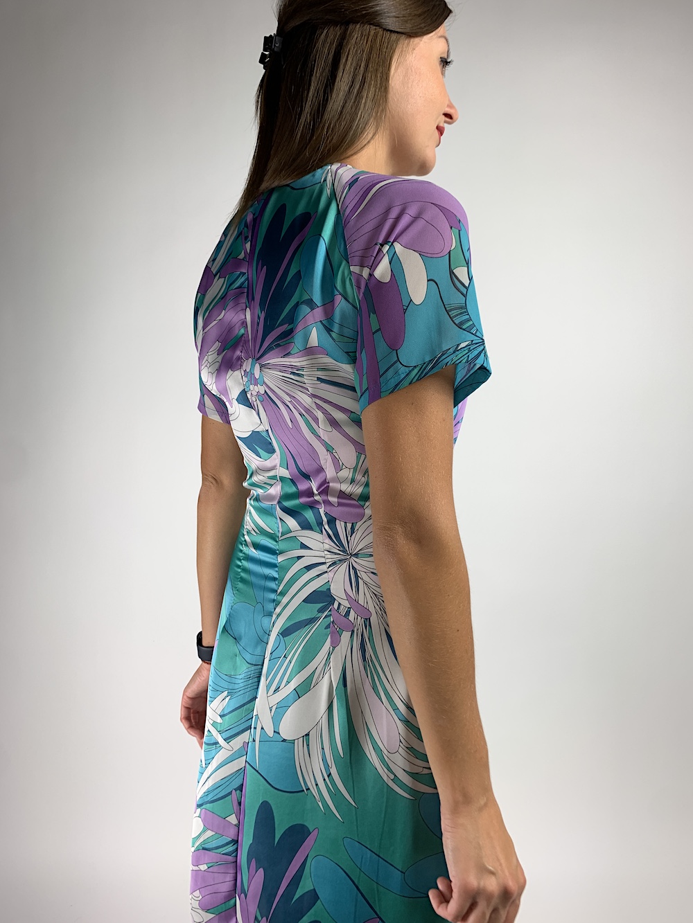 Яскраво бірюзова коротка сукня італійського бренду  Rinascimento