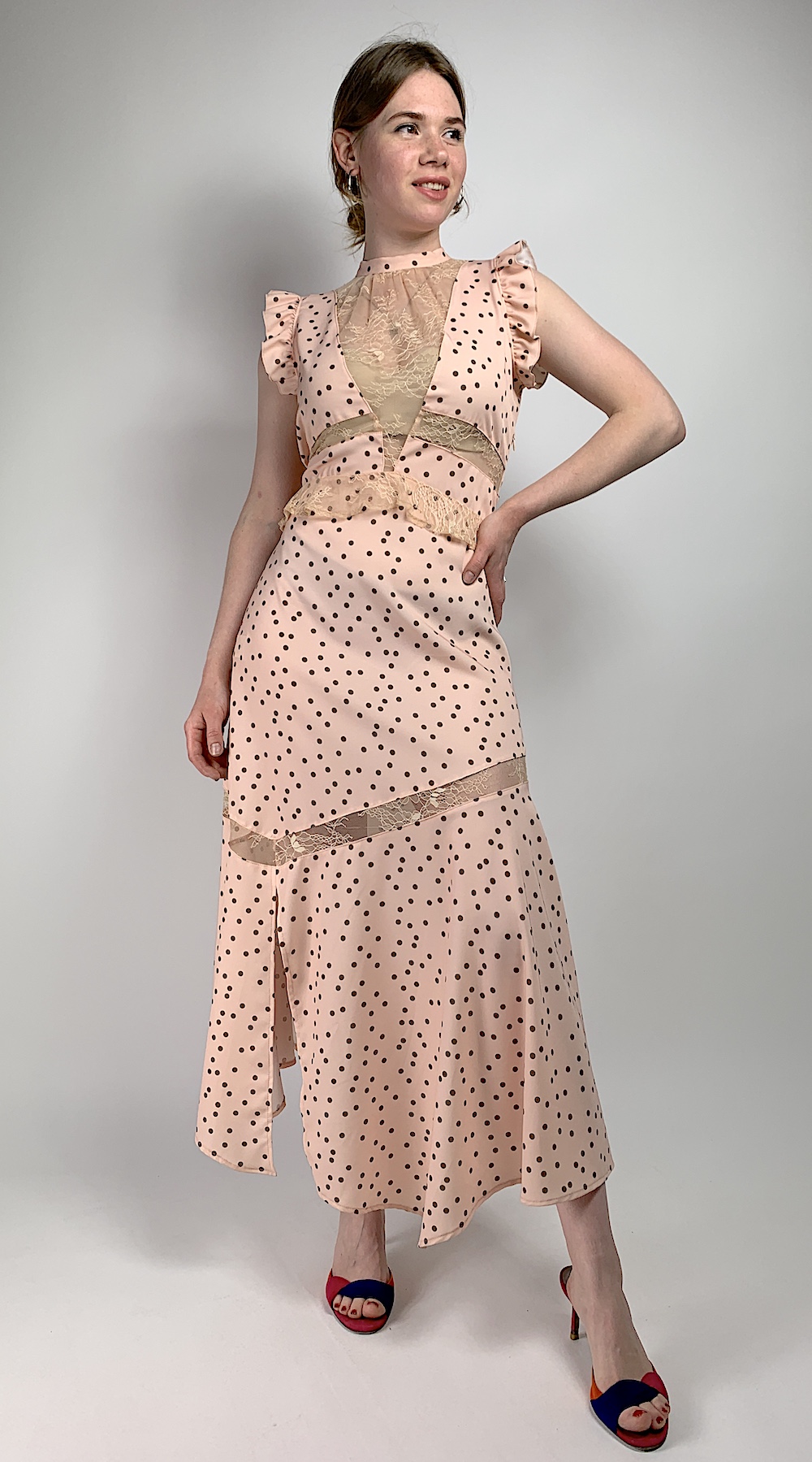 Ніжна рожева сукня в горох італійського бренду Imperial