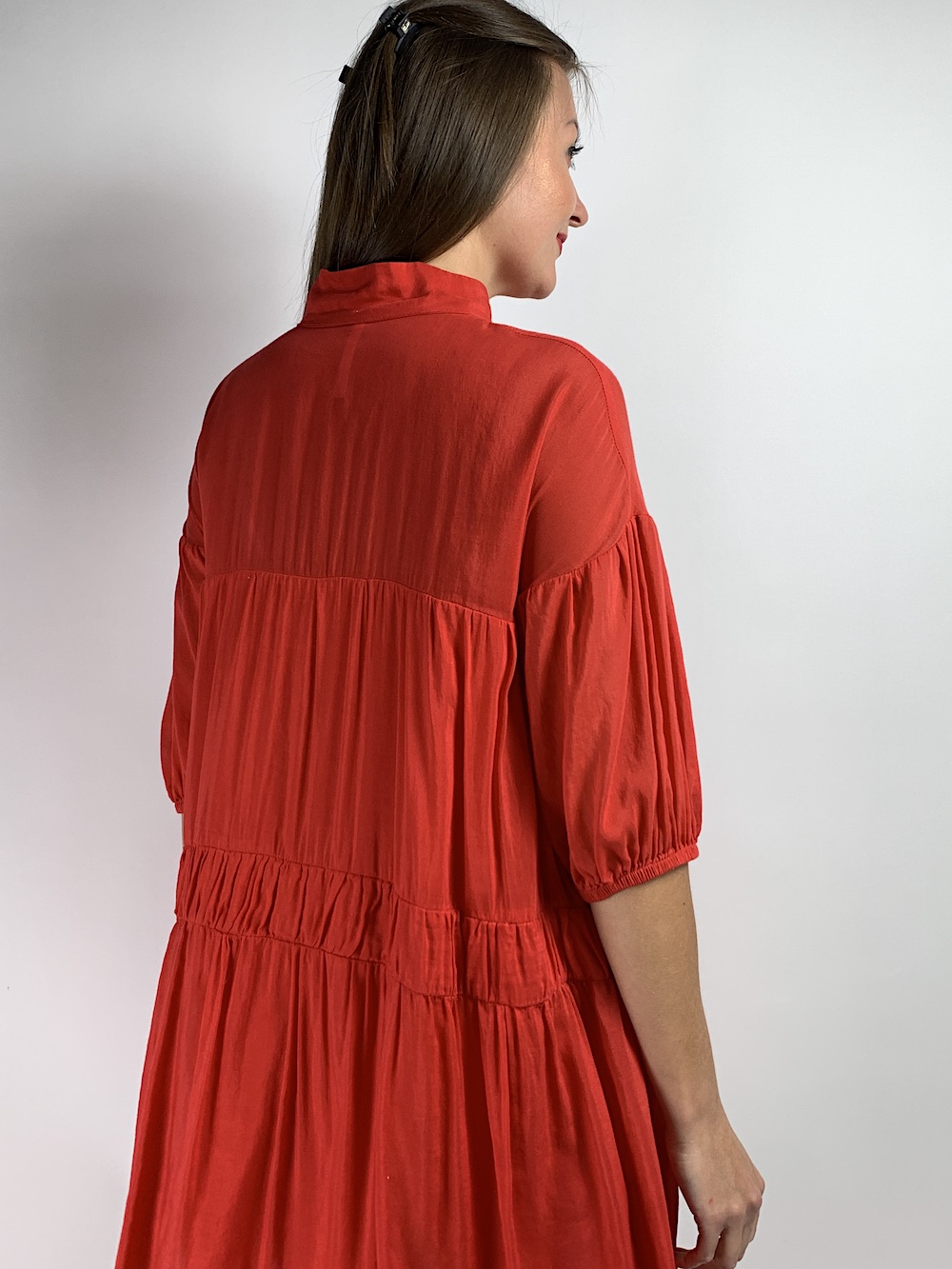 Червона сукня з шовку та бавовні італійського бренду  Imperial