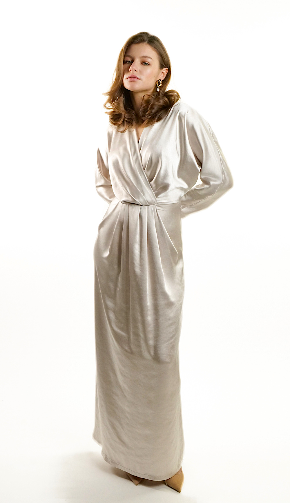 Розкішна довга сукня з рукавами італійського бренду Joleen