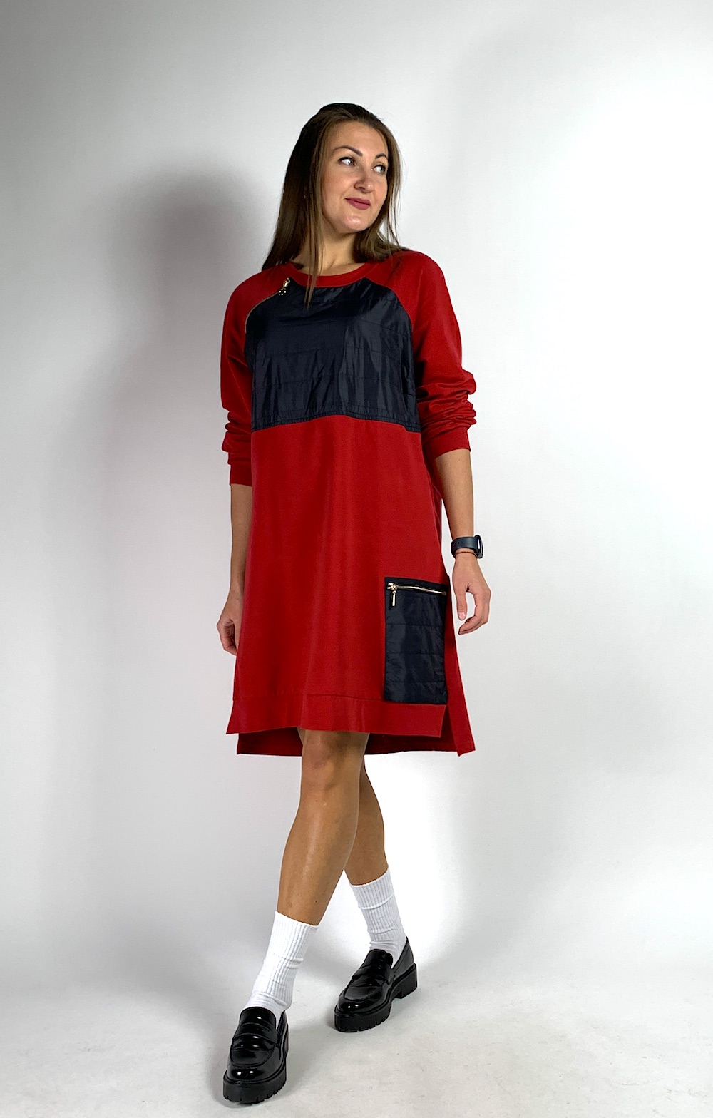 Червона сукня А-сілуета італійського бренду Rinascimento