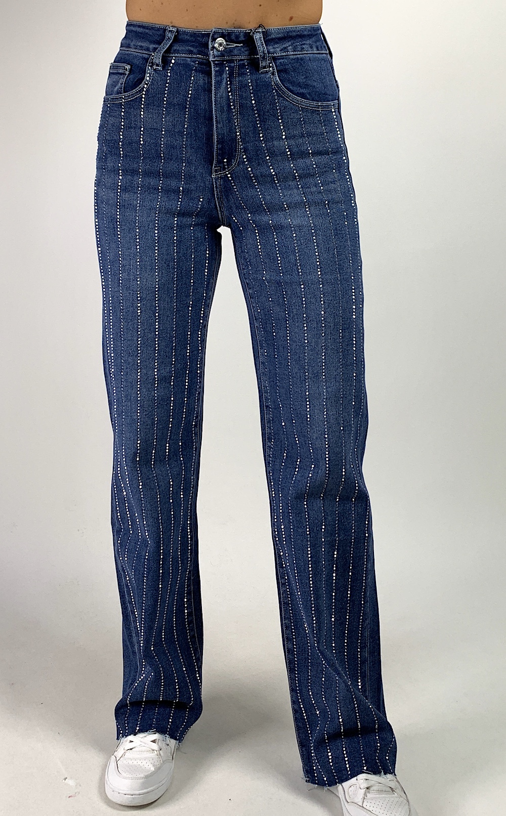 Сині джинси зі стразами італійського бренду Dixie