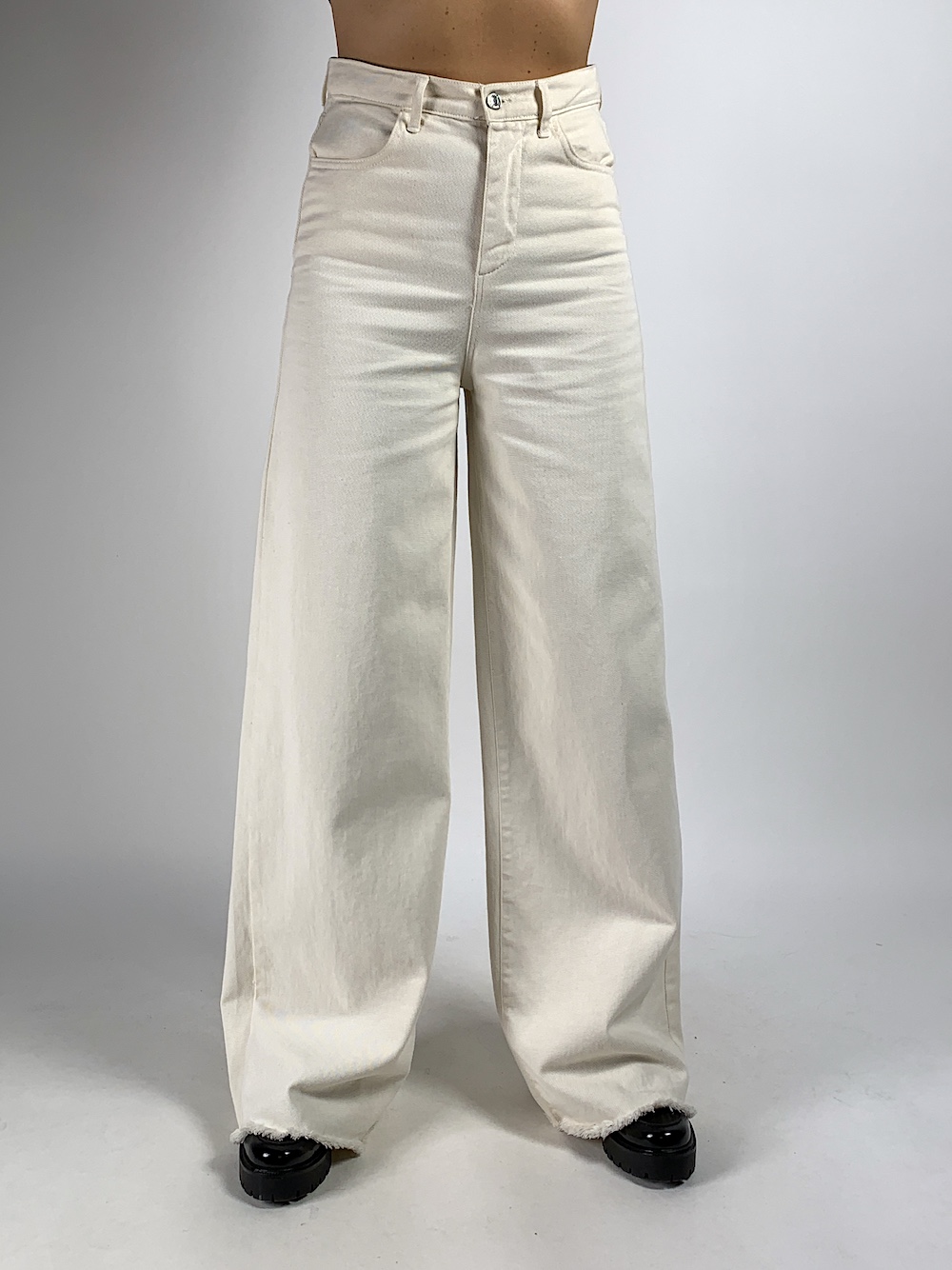 Молочні джинси палаццо італійського бренду Rinascimento
