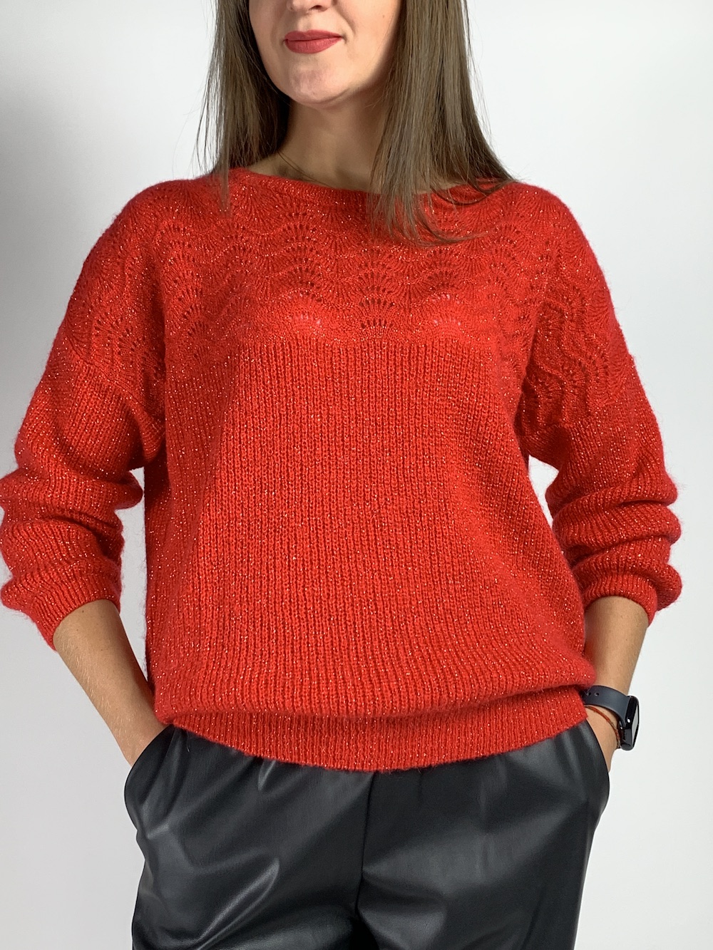 Яскравий светр з вовни лани та альпаки італійського бренду Dixie