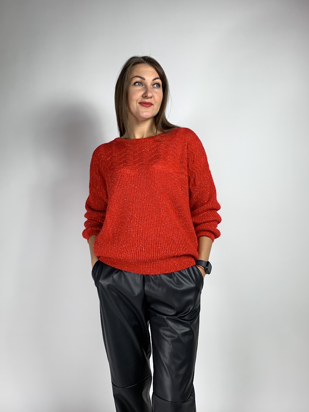 Яскравий светр з вовни лани та альпаки італійського бренду Dixie