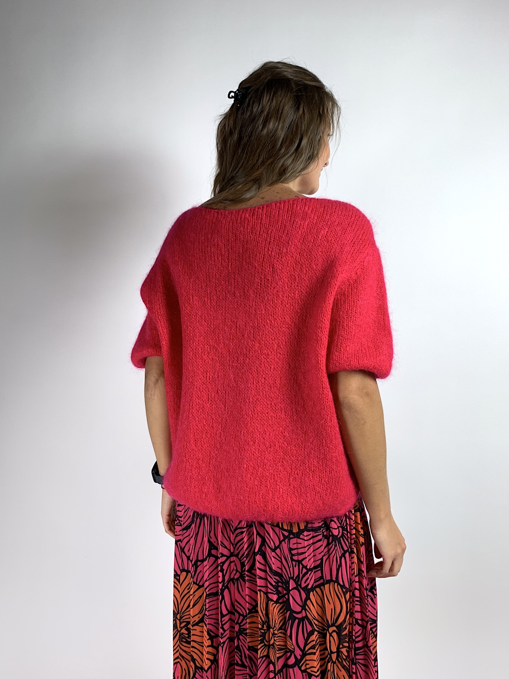 Яскравий теплий мохеровий светр італійського бренду No-Na