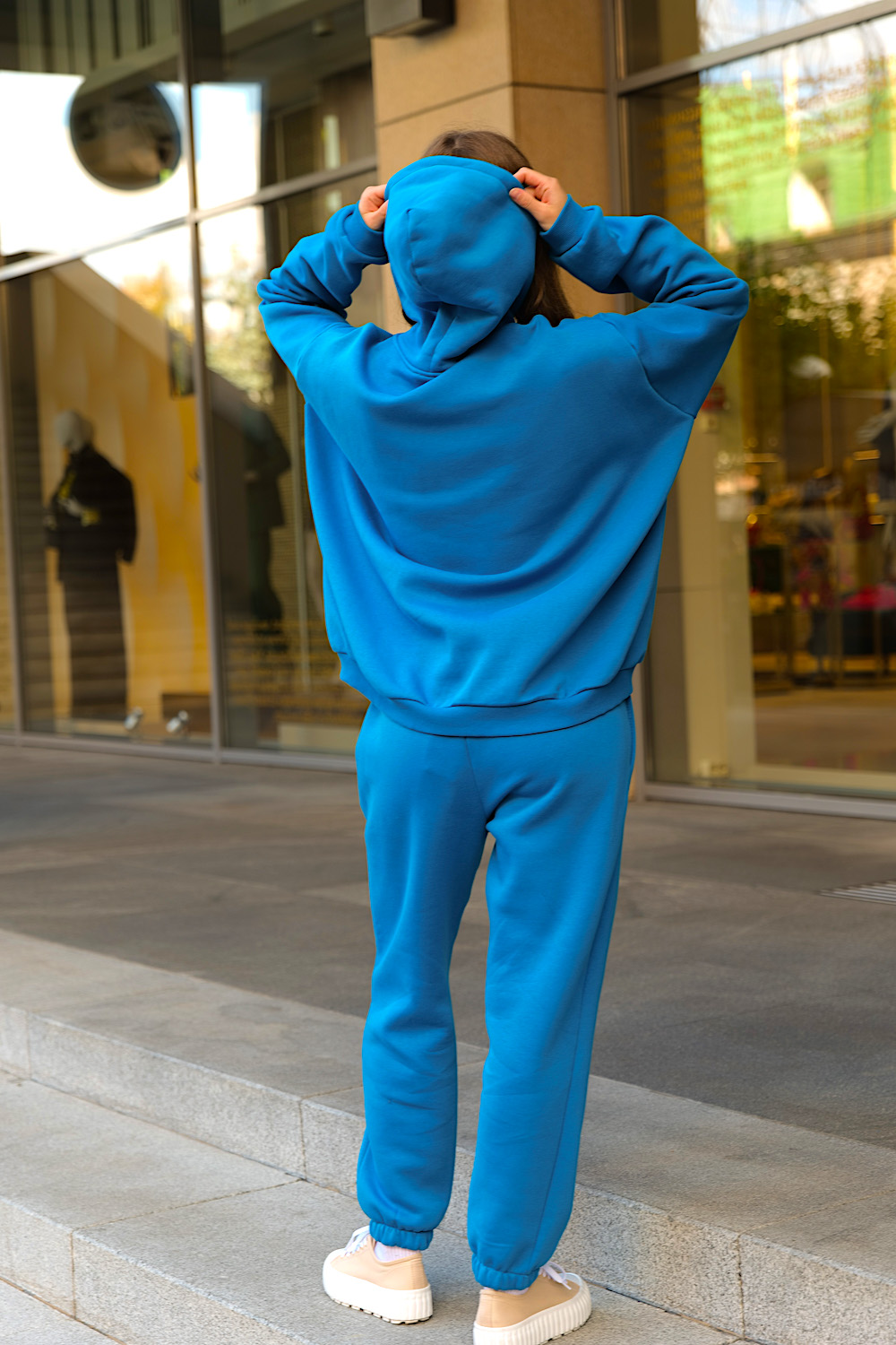 Синій бавовняний костюм на флісі італійського бренду Dixie