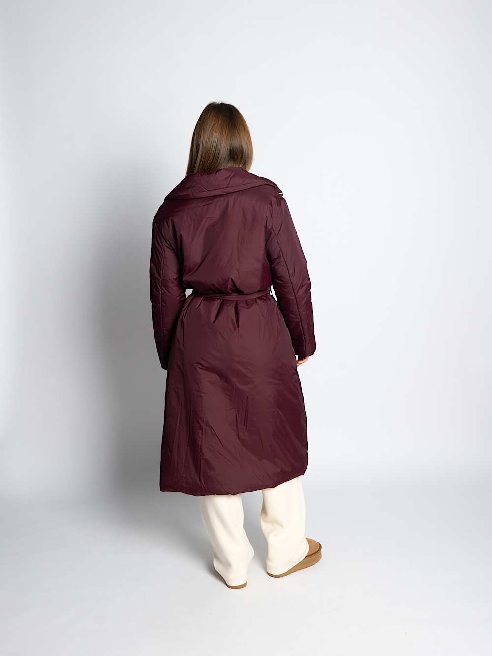 Довге пальто з кишенями на запах італійського бренду Imperial